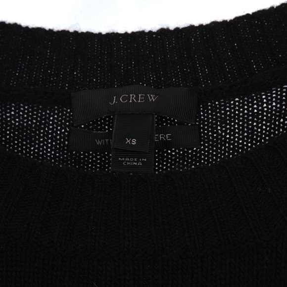 J.Crew Woven Panel Sweater in Black Size XS - Picture 5 of 7